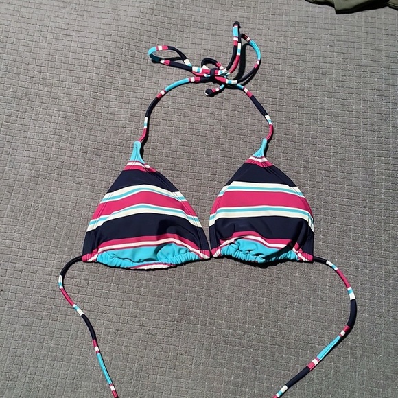 Xhilaration from Target | Two Colorful Lined String Bikini Tops Size Large - Picture 2 of 15